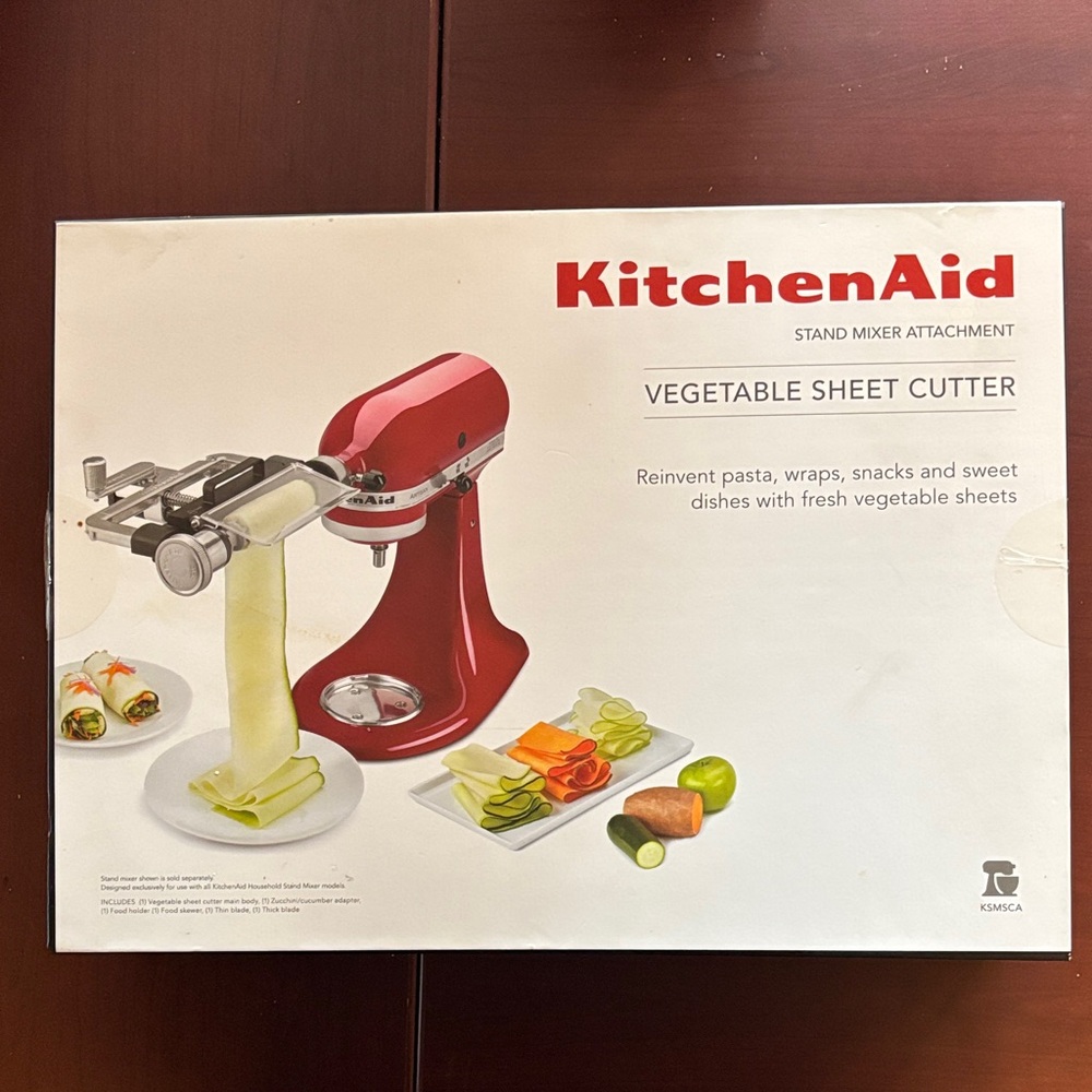 KitchenAid Red Vegetable Sheet Cutter Attachment